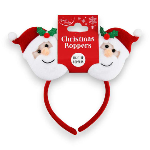 Picture of HEADBAND BOPPER SANTA LIGHT UP